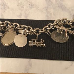 Vintage Sterling Silver Train Charm
